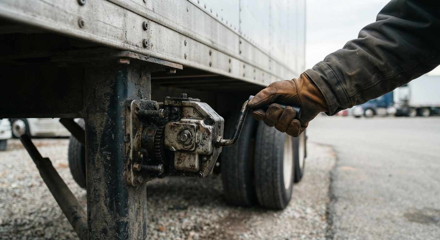 A tractor-trailer on the road